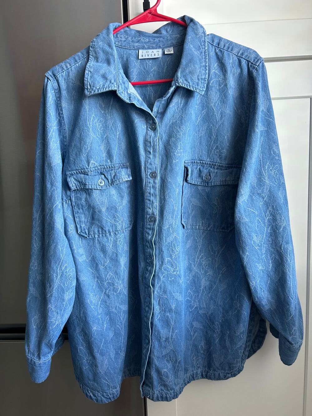 Joan Rivers Womens Denim Shirt size XL